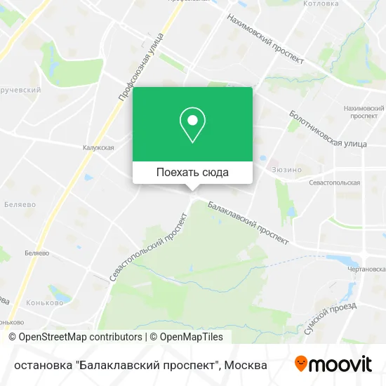 Карта остановка "Балаклавский проспект"