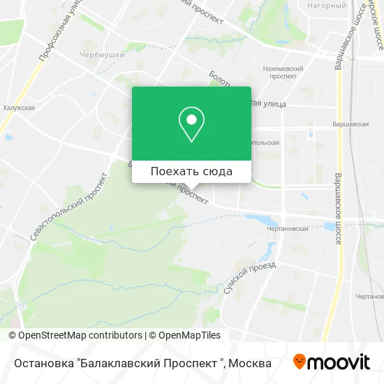 Карта Остановка "Балаклавский Проспект "
