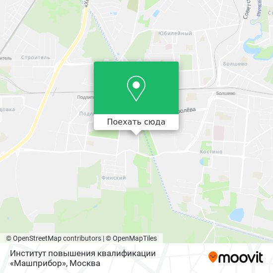 Карта Институт повышения квалификации «Машприбор»