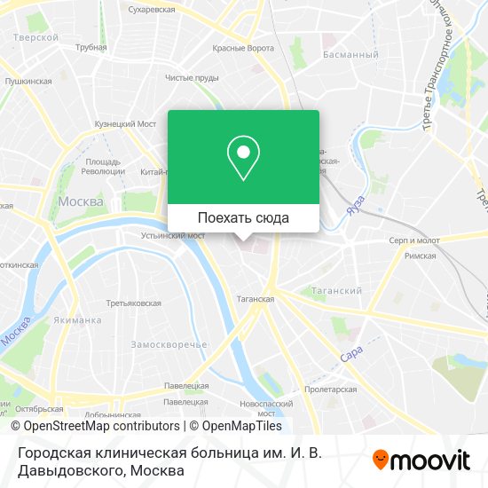 Карта Городская клиническая больница им. И. В. Давыдовского