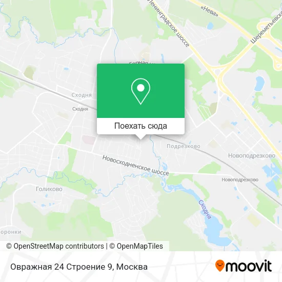 Карта Овражная 24 Строение 9