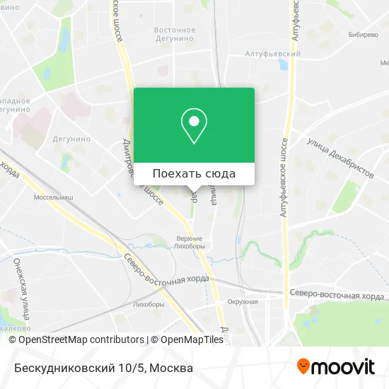 Карта Бескудниковский 10/5