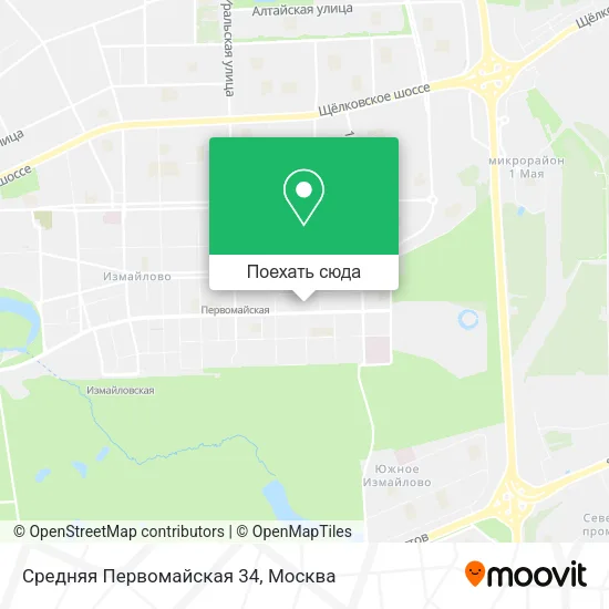 Карта Средняя Первомайская 34