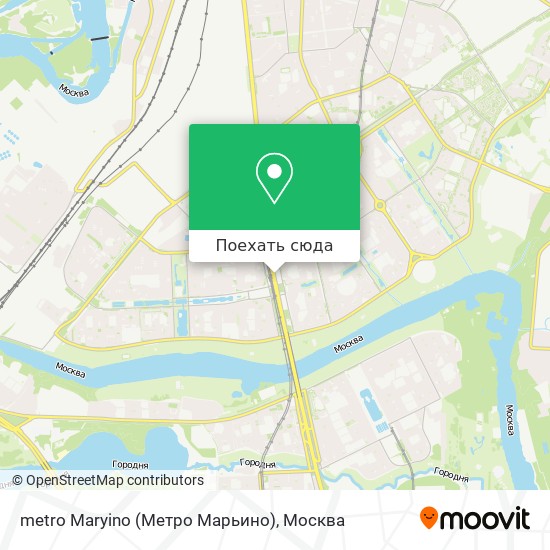 Карта metro Maryino (Метро Марьино)