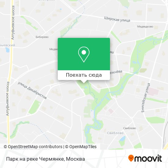 Карта Парк на реке Чермянке