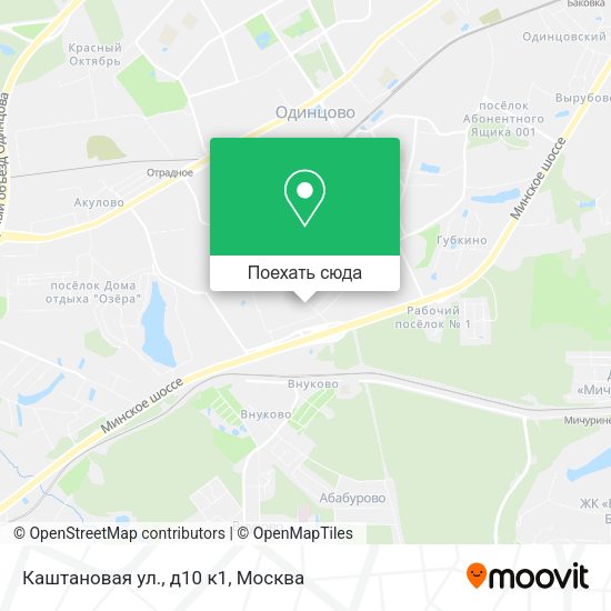 Карта Каштановая ул., д10 к1