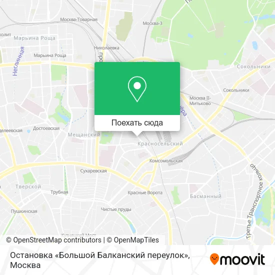 Карта Остановка «Большой Балканский переулок»