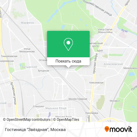 Карта Гостиница "Звёздная"
