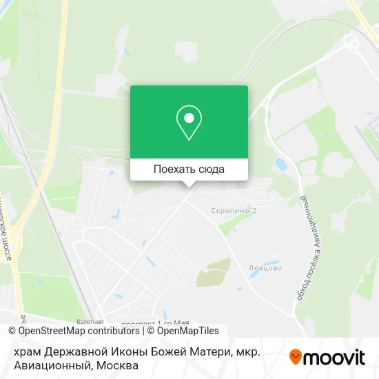 Карта храм Державной Иконы Божей Матери, мкр. Авиационный