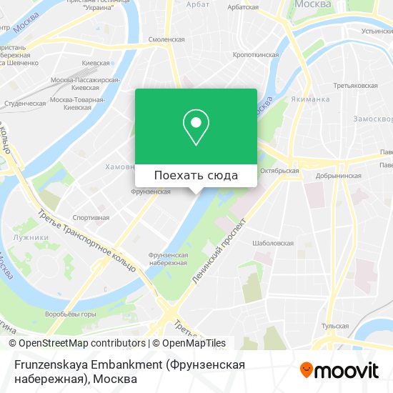 Карта Frunzenskaya Embankment (Фрунзенская набережная)