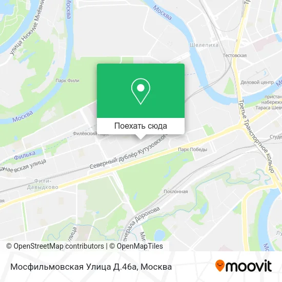 Карта Мосфильмовская Улица  Д.46а