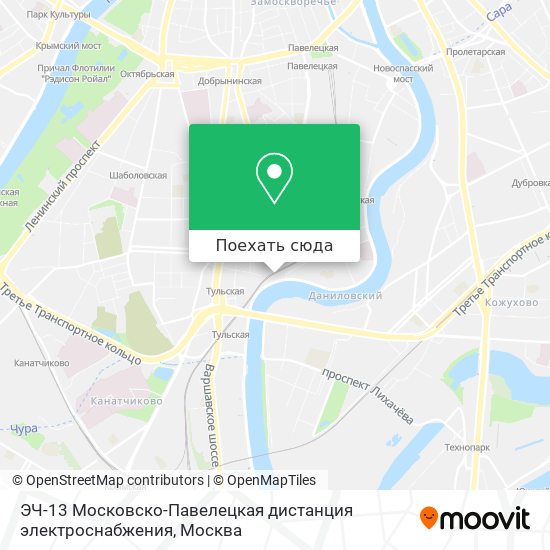 Карта ЭЧ-13 Московско-Павелецкая дистанция электроснабжения