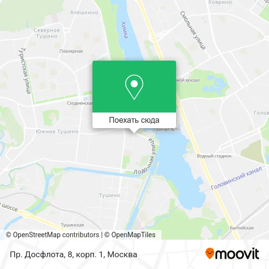 Карта Пр. Досфлота, 8, корп. 1