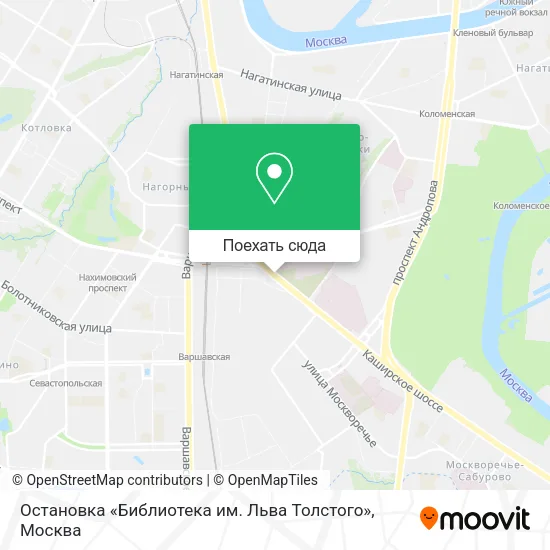 Карта Остановка «Библиотека им. Льва Толстого»