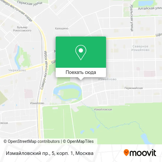 Карта Измайловский пр., 5, корп. 1