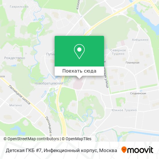 Карта Детская ГКБ #7, Инфекционный корпус