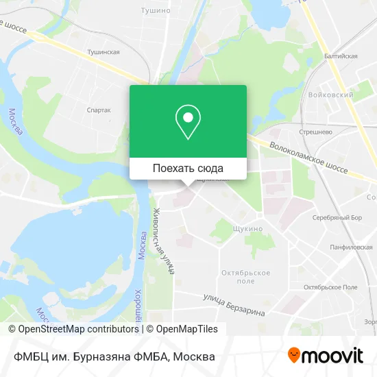 Карта ФМБЦ им. Бурназяна ФМБА