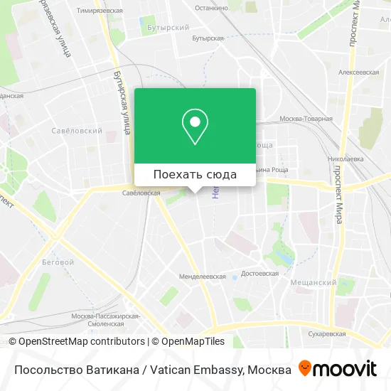 Карта Посольство Ватикана / Vatican Embassy