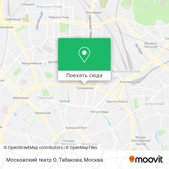 Карта Московский театр О. Табакова