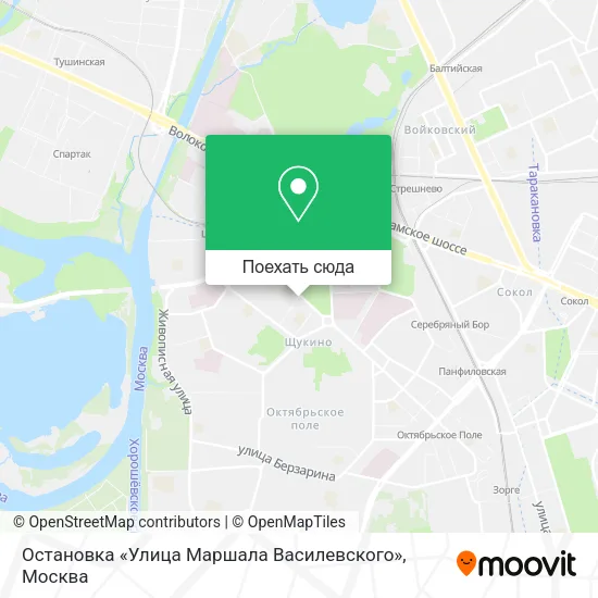 Карта Остановка «Улица Маршала Василевского»