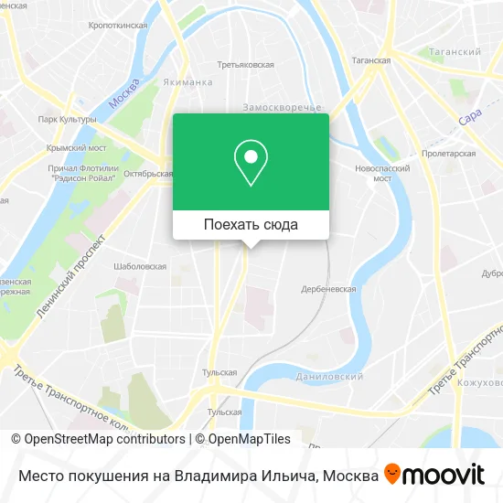 Карта Место покушения на Владимира Ильича