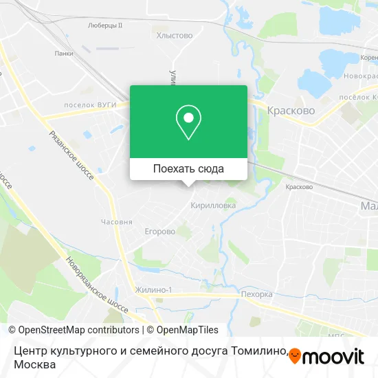 Карта Центр культурного и семейного досуга Томилино