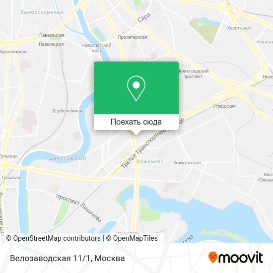 Карта Велозаводская 11/1