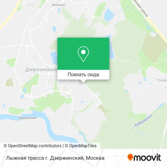 Карта Лыжная трасса г. Дзержинский