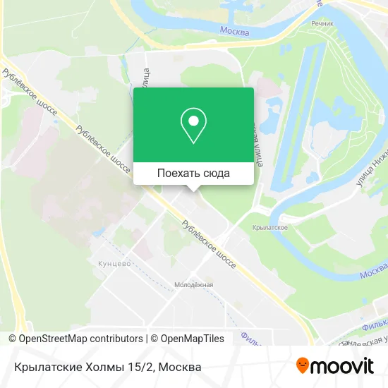 Карта Крылатские Холмы 15/2