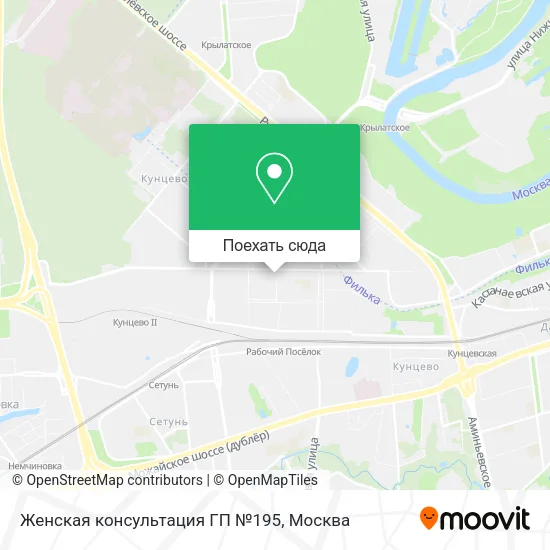 Карта Женская консультация ГП №195