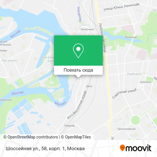 Карта Шоссейная ул., 58, корп. 1