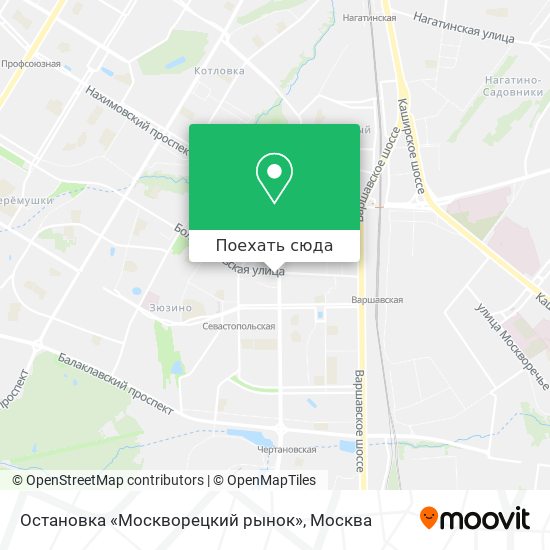 Карта Остановка «Москворецкий рынок»