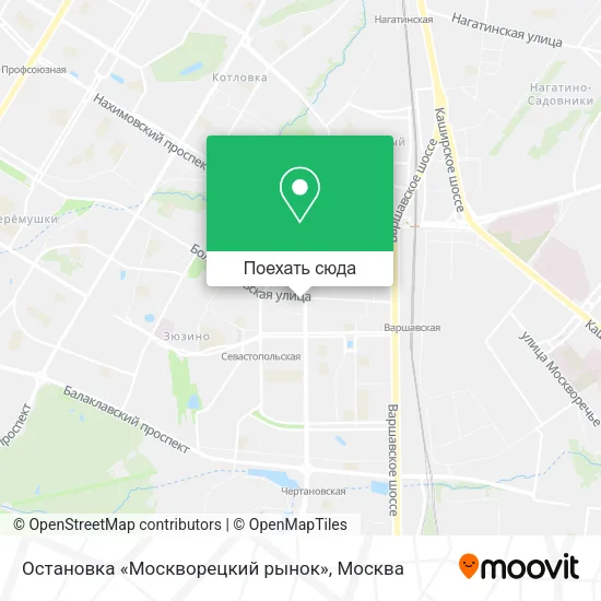 Карта Остановка «Москворецкий рынок»