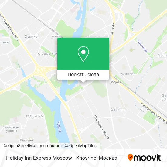 Карта Holiday Inn Express Moscow - Khovrino