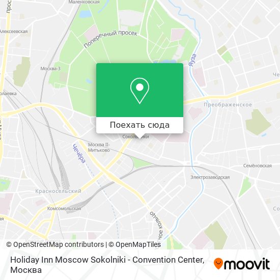 Карта Holiday Inn Moscow Sokolniki - Convention Center