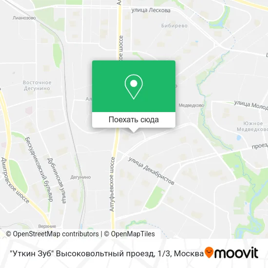 Карта "Уткин Зуб" Высоковольтный проезд, 1 / 3
