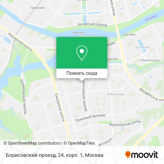 Карта Борисовский проезд, 24, корп. 1