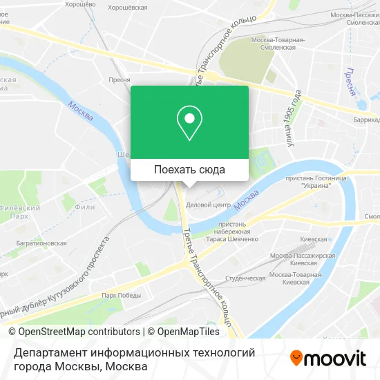 Карта Департамент информационных технологий города Москвы