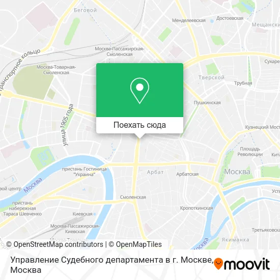 Карта Управление Судебного департамента в г. Москве