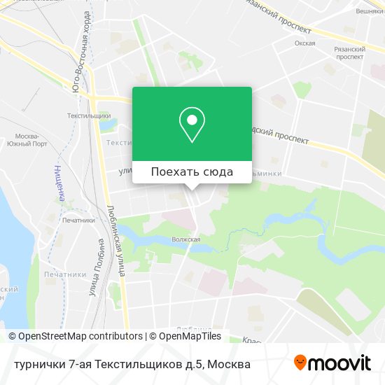 Карта турнички 7-ая Текстильщиков д.5
