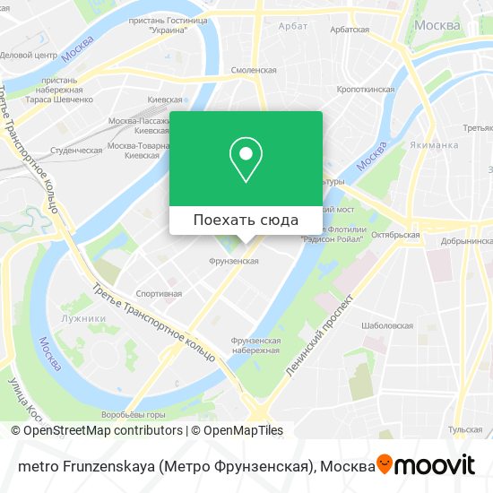 Карта metro Frunzenskaya (Метро Фрунзенская)