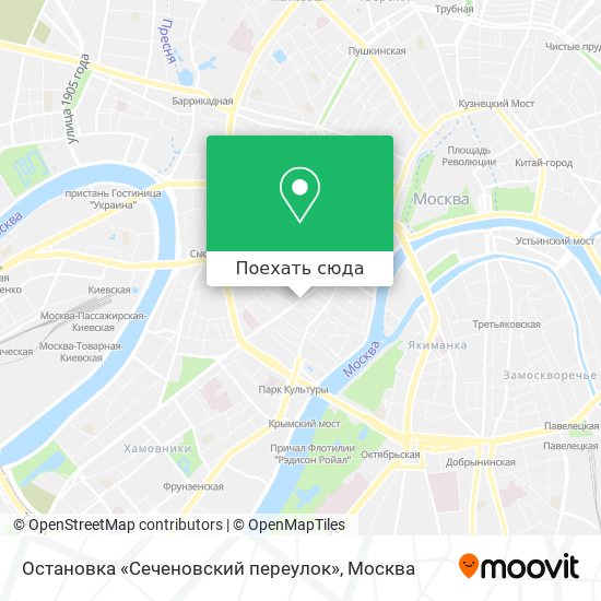 Карта Остановка «Сеченовский переулок»