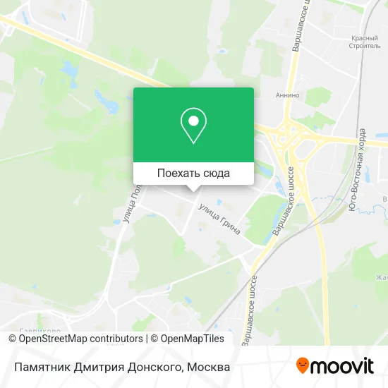 Карта Памятник Дмитрия Донского