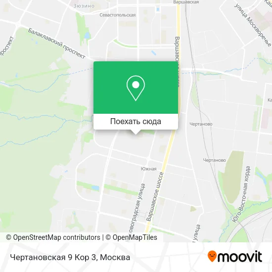 Карта Чертановская 9 Кор 3
