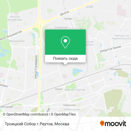 Карта Троицкий Собор г.Реутов