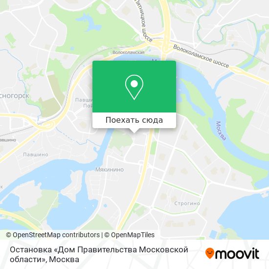 Карта Остановка «Дом Правительства Московской области»