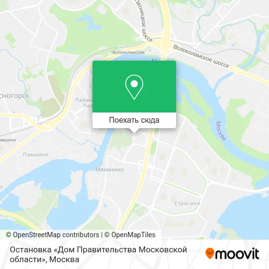 Карта Остановка «Дом Правительства Московской области»