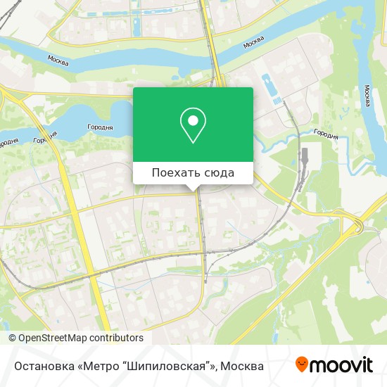 Карта Остановка «Метро “Шипиловская”»