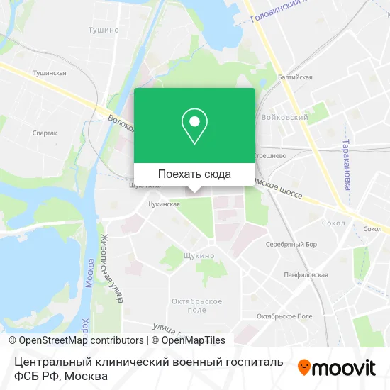 Карта Центральный клинический военный госпиталь ФСБ РФ