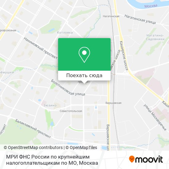 Карта МРИ ФНС России по крупнейшим налогоплательщикам по МО